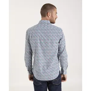 Camisa de popelina de manga comprida com estampado de flores Camberabero image-1