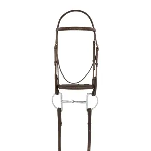 Padded Single-Joint Bit Horse Bridle Camelot Traditional Crown Fancy