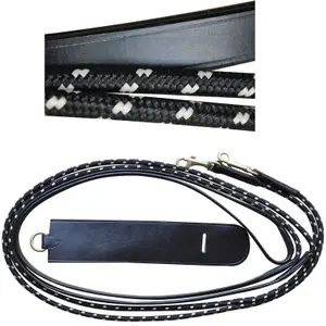 Rêne allemande cuir/corde Canter image-0