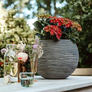 Rund blomsterkrukke Capi Nature Rib image-2