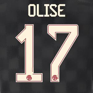 Flocage derde kind Bayern München Bundesliga OLISE #17 2025/26