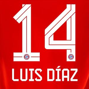 Flocaje en casa Bayern Múnich Bundesliga LUIS DÍAZ #14 2025/26 image-0