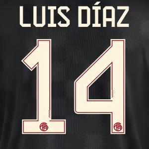 Flocage derde kind Bayern München Bundesliga LUIS DÍAZ #14 2025/26