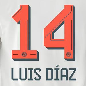Bayern Munich Flocage Away Bundesliga LUIS DÍAZ #14 2025/26