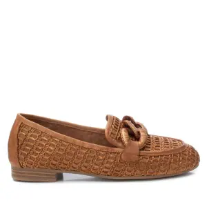 Dames leren mocassins met metallic touch Carmela image-0