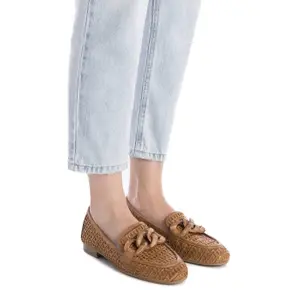 Dames leren mocassins met metallic touch Carmela image-4