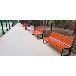 Wooden bench with backrest Carrington Premium image-2