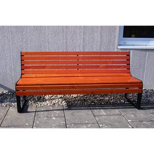 Wooden bench with backrest Carrington Premium image-3