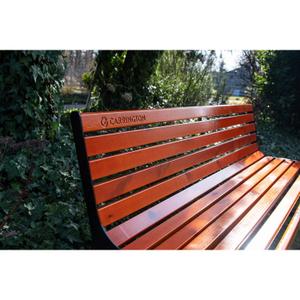 Wooden bench with backrest Carrington Premium image-4