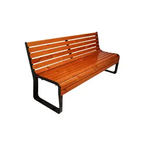 Banco premium de madera con respaldo Carrington