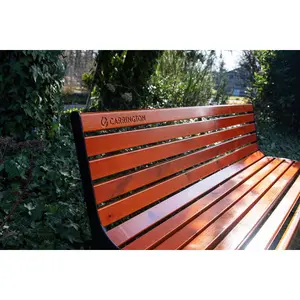 Banco premium de madera con respaldo Carrington image-4