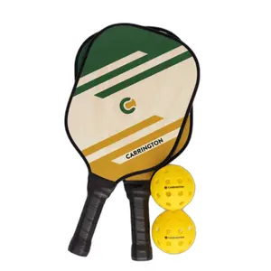 Wooden Pickleball Paddle and Ball Carrington (x2)