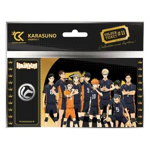 Samlekort Cartoon Kingdom Haikyu!! Golden Ticket Black Edition #11 Karasuno (x10) image-0