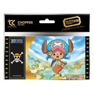 Carta commerciale Cartoon Kingdom One Piece Golden Ticket Black Edition #06 Chopper (x10) image-0