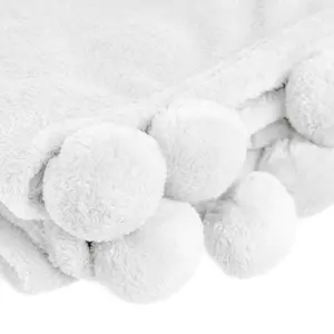 Coperta di flanella con nappe Casa Selección Candy image-2