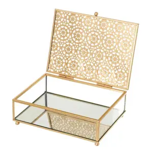 Caja de metal y cristal Casa Selección image-1