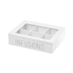 Caja con 6 compartimentos mdf-cristal Casa Selección image-0