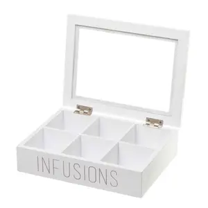 Caja con 6 compartimentos mdf-cristal Casa Selección image-1