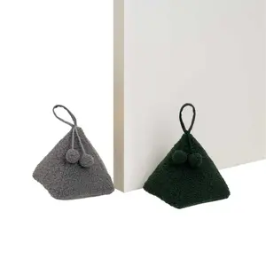 Fabric-sand triangle doorstops Casa Selección (x2) image-1
