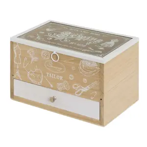 Boîte à couture en verre-métal-MDF Casa Selección image-0