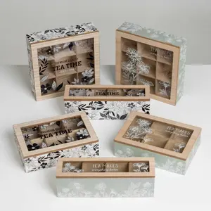 Caisse à 6 compartiments MDF-cristal Casa Selección image-1