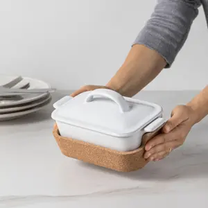 Ορθογώνια σουπιέρα με βάση από φελλό Casafina image-2