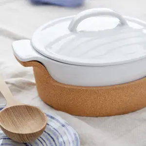 Ωραία σούπα σε οβάλ σχήμα με βάση από φελλό Casafina image-3