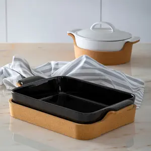Ωραία σούπα σε οβάλ σχήμα με βάση από φελλό Casafina image-1