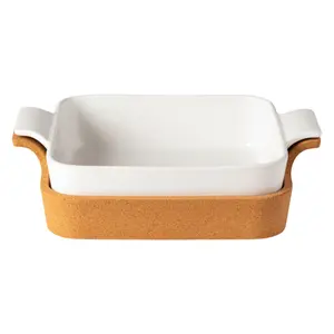 Square baking dish with cork base Casafina image-0