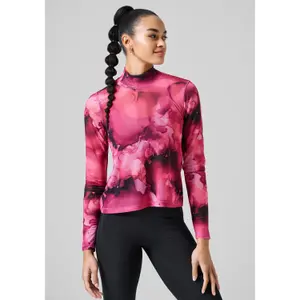 Haut d'entraînement manches longues col montant femme Casall Sheer image-1