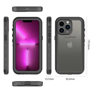 iphone 13 impermeabile e antiurto trasparente smartphone cover pro max image-1