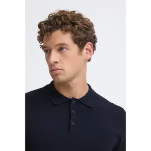 Long Sleeve Button Polo Casual Friday Cffrode image-4