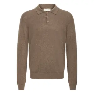 Cotton Long Sleeve Buttoned Polo Casual Friday Cffrode image-2
