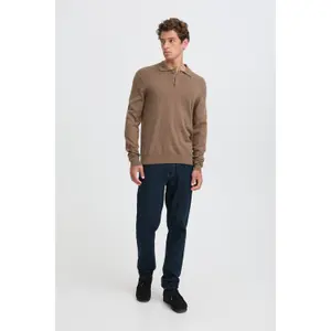 Cotton Long Sleeve Buttoned Polo Casual Friday Cffrode image-3