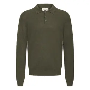 Cashmere Buttoned Long Sleeve Polo Casual Friday Cffrode image-2