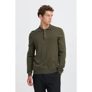Cashmere Buttoned Long Sleeve Polo Casual Friday Cffrode image-3