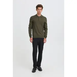 Cashmere Buttoned Long Sleeve Polo Casual Friday Cffrode image-4
