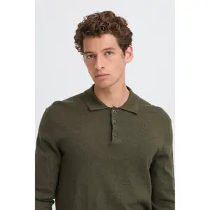 Cashmere Buttoned Long Sleeve Polo Casual Friday Cffrode image-6