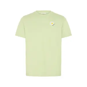 Embroidered T-shirt Casual Friday Blom 0255 image-0