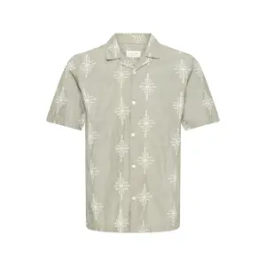 Chemise brodée Casual Friday CFLeopold image-0