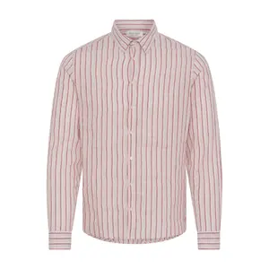 Stripe Linen Long Sleeve Shirt Casual Friday CFRissa image-0