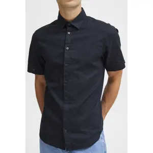 Camisa em tecido de linho Casual Friday Aksel image-3