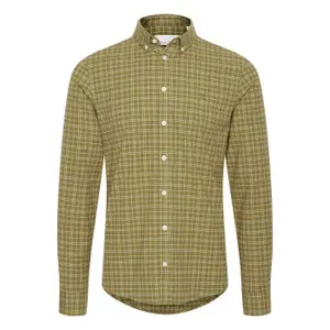 Chemise oxford à petits carreaux manches longues Casual Friday Arthur - BD image-0