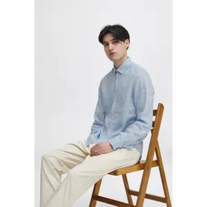 Chemise manches longues en lin Casual Friday Anton image-1