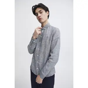 Chemise manches longues en lin Casual Friday Anton image-3