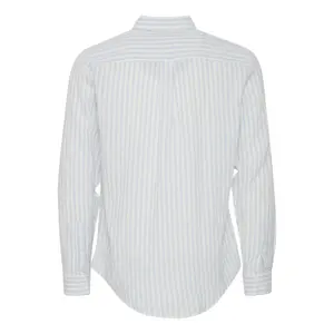 Camisa riscada de mangas longas em linho Casual Friday Anton BD image-6