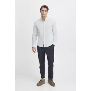 Camisa riscada de mangas longas em linho Casual Friday Anton BD image-2