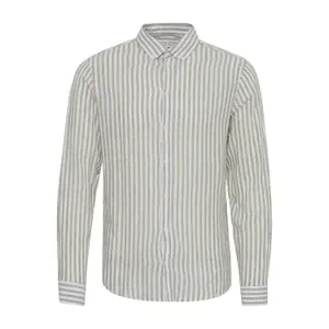 Camisa riscada de mangas longas em linho Casual Friday Anton BD image-0