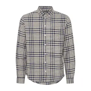 Camisa de xadrez de manga longa em linho Casual Friday Anton BD image-0
