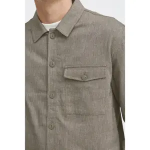 Lange mouw overshirt van gemengde linnen Casual Friday Augusto 0066 image-6